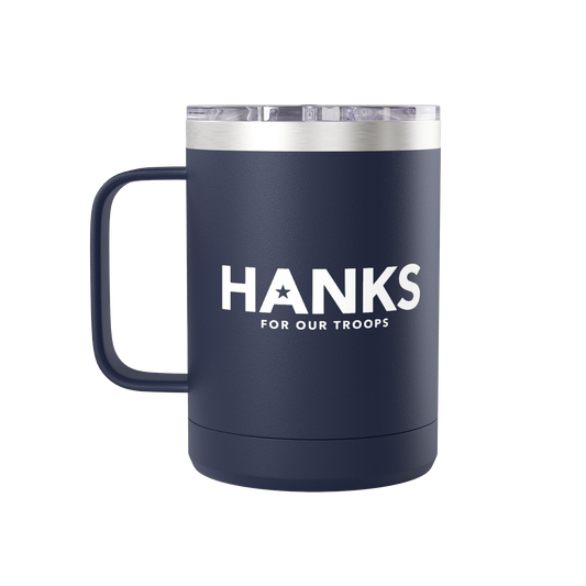 "Hanks for Our Troops" Insulated Coffee Mug Tumbler (15 oz)