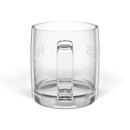 "HANKS" Engraved Glass Coffee Mug (12.25 oz)