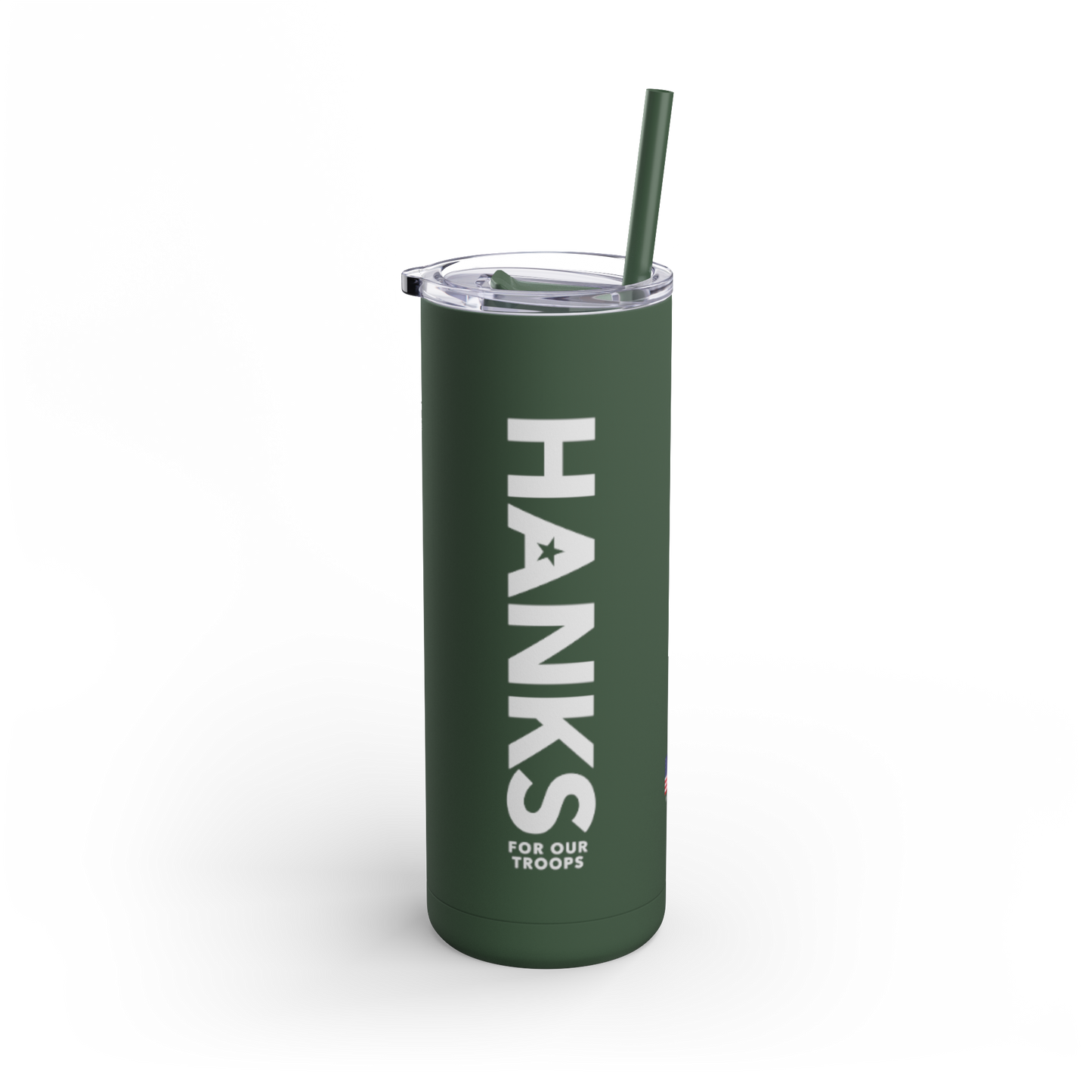 On-the-Go Gratitude – 20oz Skinny Tumbler in Mission Green