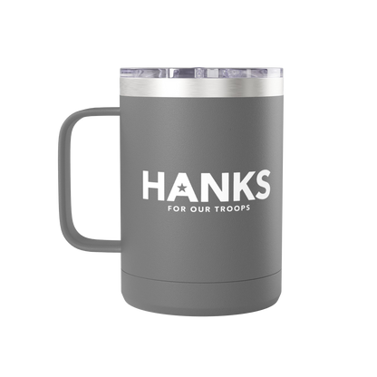 "Hanks for Our Troops" Insulated Coffee Mug Tumbler (15 oz)